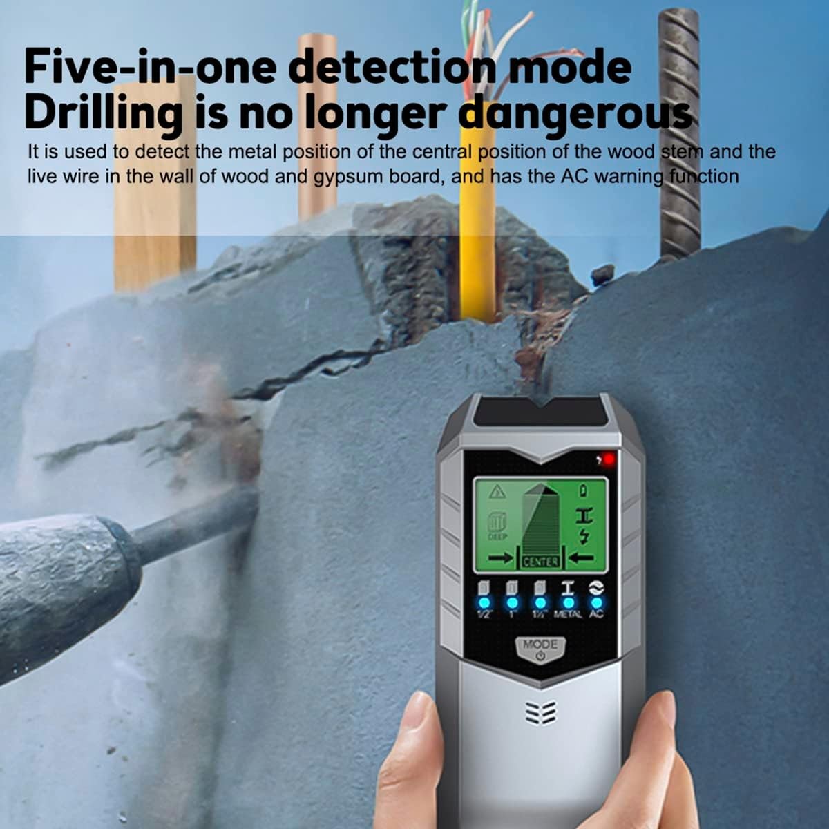 1pc Stud Finder Sensor,Wall Scanner Portable Electronic Detector without Battery