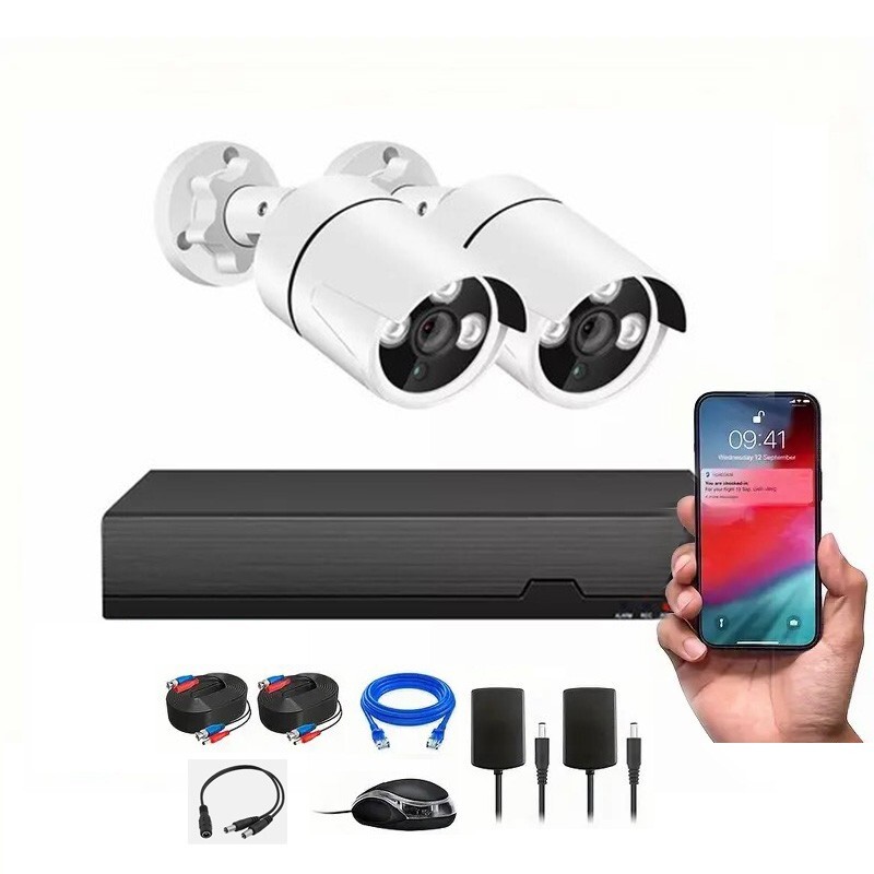 SANSCO 4CH 4MP DVR 4MP Outdoor CCTV Security Camera System Kit Night Vision