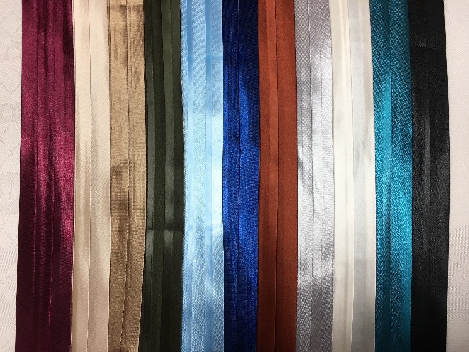 SATIN HAT BAND MEN'S/WOMEN'S HATS VARIETY OF COLORS 26"X2" FANCY HOOKS