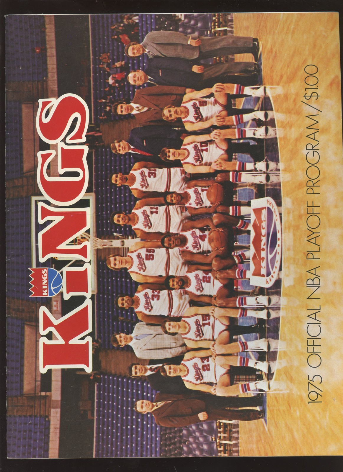 1974/1975 NBA Basketball Playoff Program Chicago Bulls at Kansas City Kings EXMT