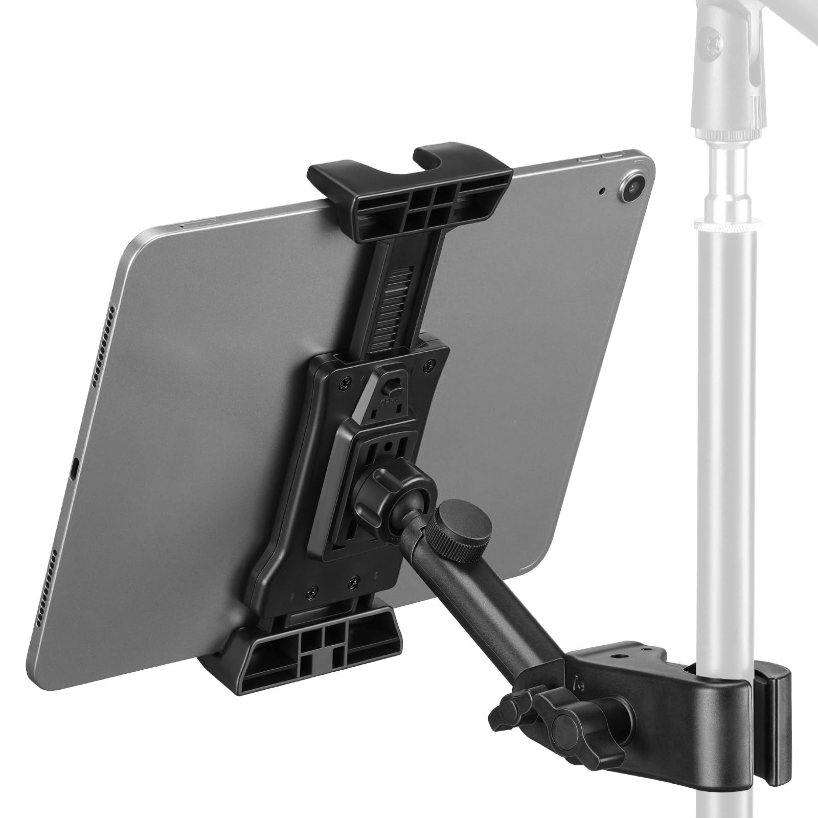 Holder for Mic Stand, Adjustable Microphone Music Stand Holder Mount, with iP...