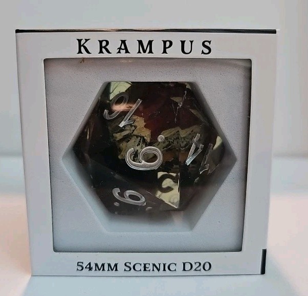 Krampus Haunting The Holidays 54mm Scenic D20 D&D Compatible Sirius Dice