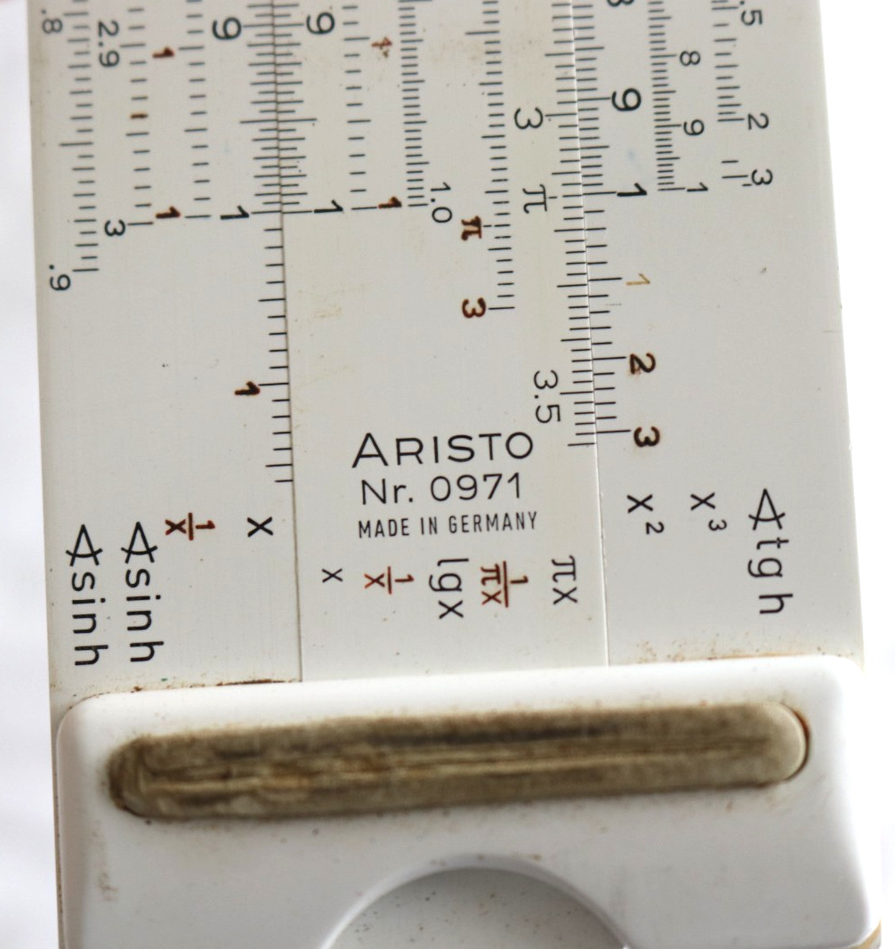 Vintage German 1960s ARISTO 0971 Hyperbolog Engineers Slide Rule Case Manual Box