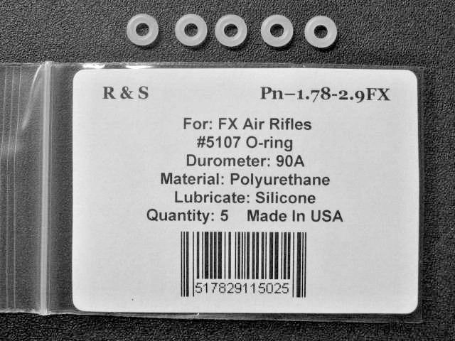 5  Compatible  FX 5107 O-Rings  / R&S 1.78-2.9FX / PU Material