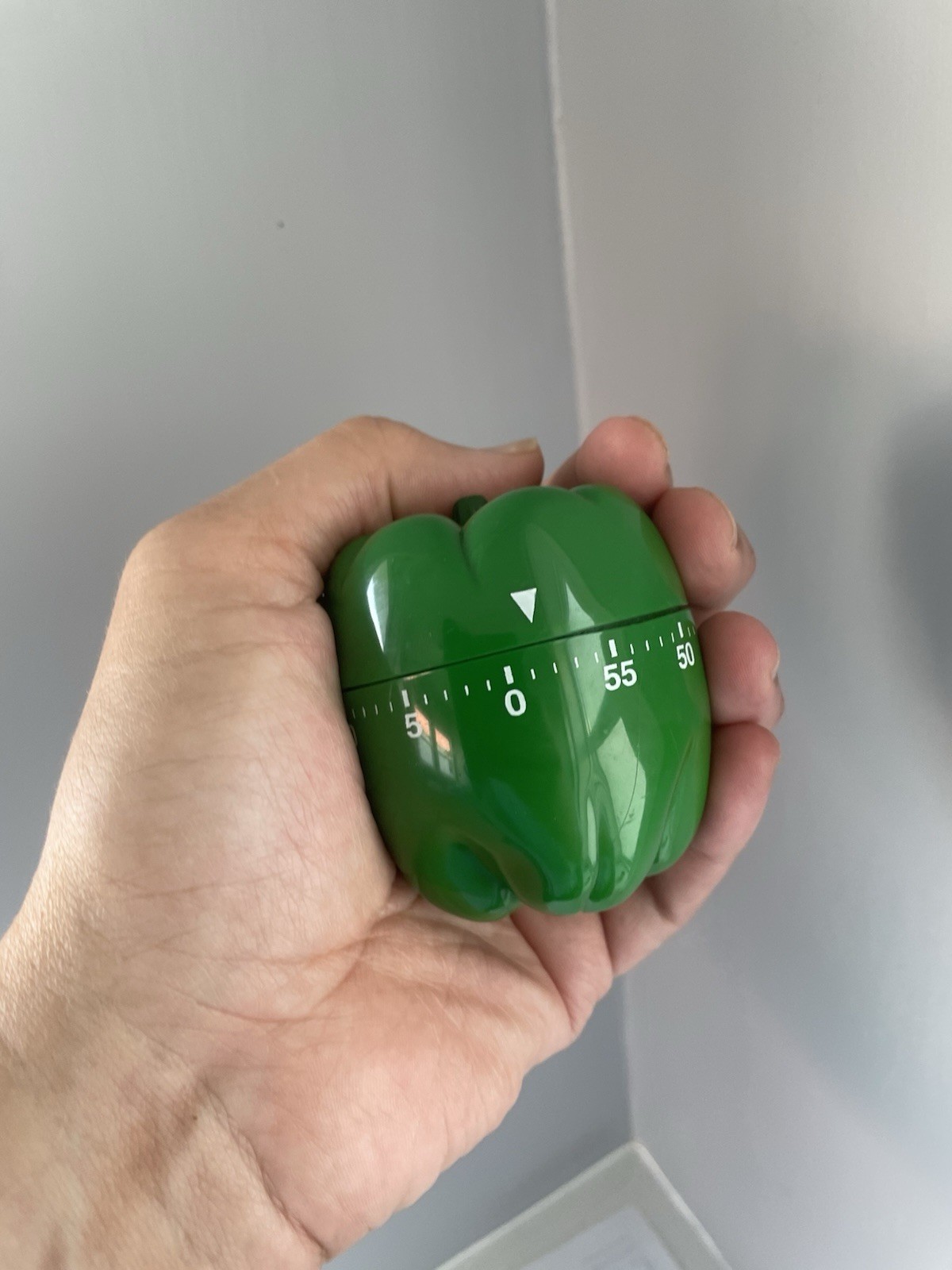 Vintage green bell pepper Kitchen Timer – Wind-Up Mechanical Timer