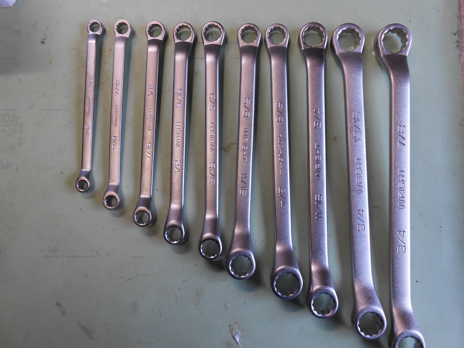 Wright tool Box Wrench 10 PCS Set- 12 Point  Offset 5/16" - 7/8"