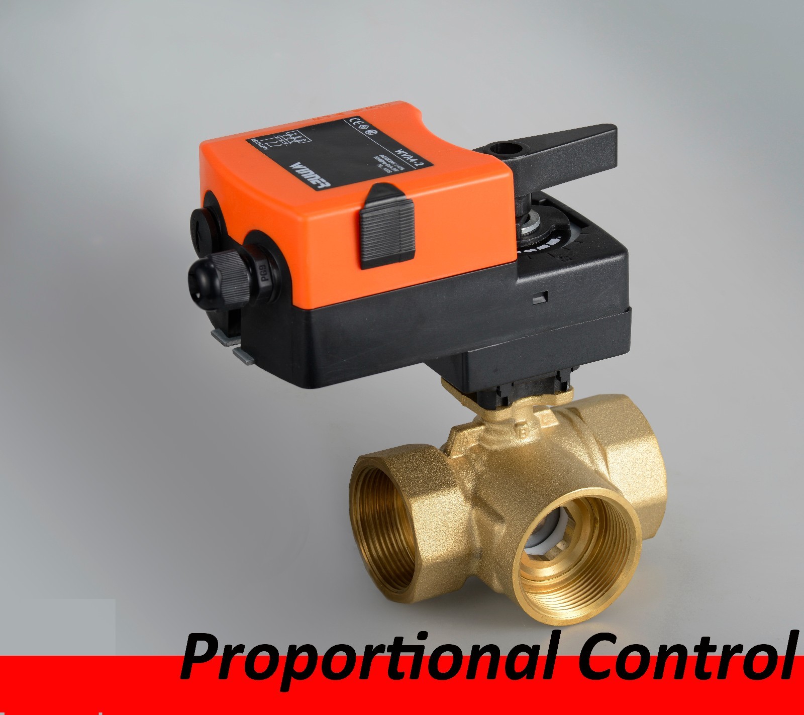3 Way 24VDC/AC On/Off Proportional Modulating Electric Motorized Ball Valve