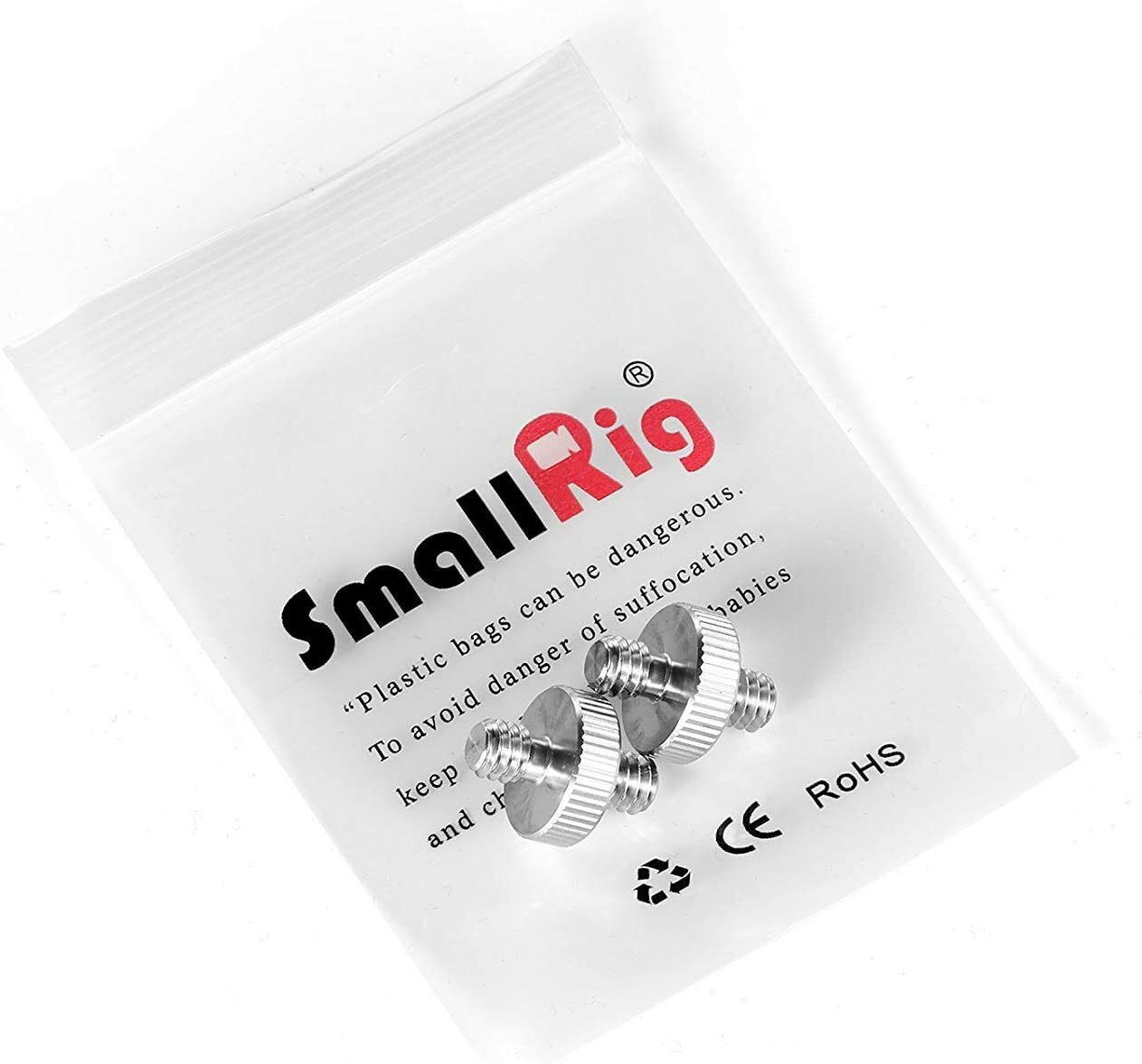 SMALLRIG 1/4" to 1/4" Male Threaded Screw Adapter Double Head Stud Pack of 2-828