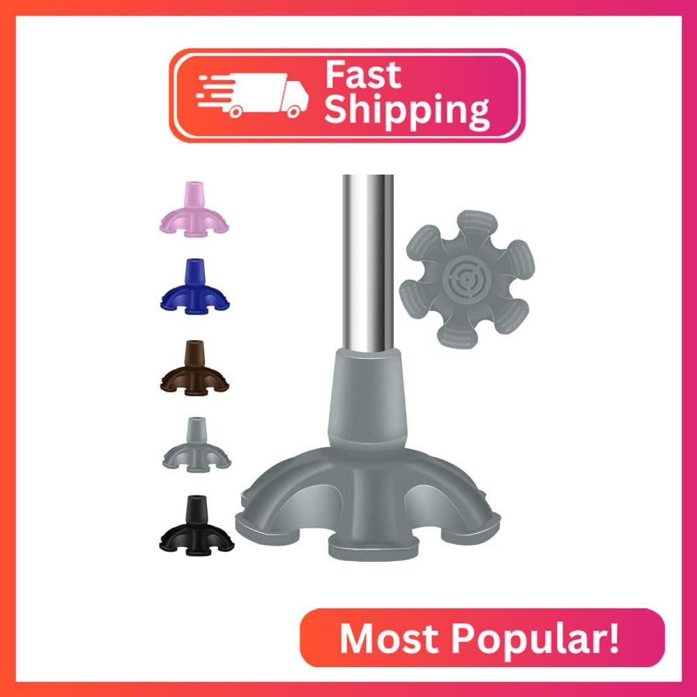 Cane Tips 3/4 inch 6 Support Cane Feet Self Standing Cane Tip 6 Support Feet Hea