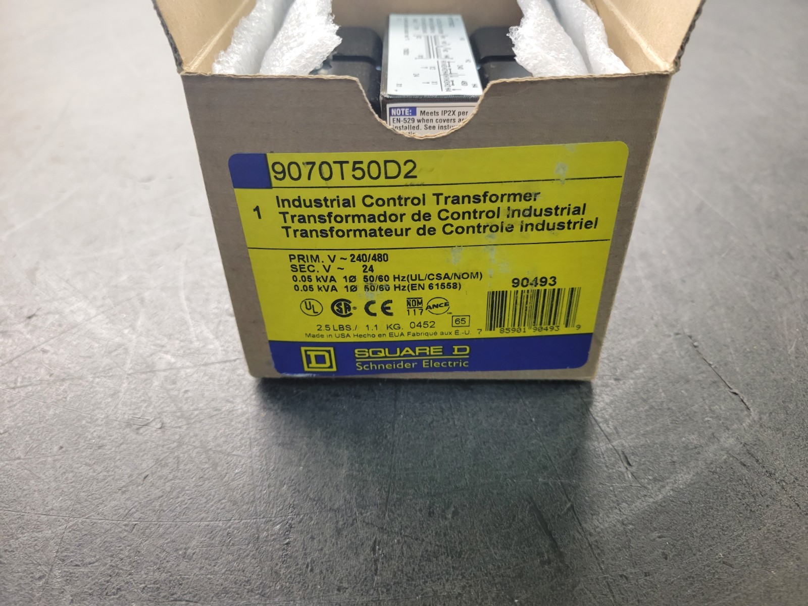 Square D #9070T50D2 Control Transformer.