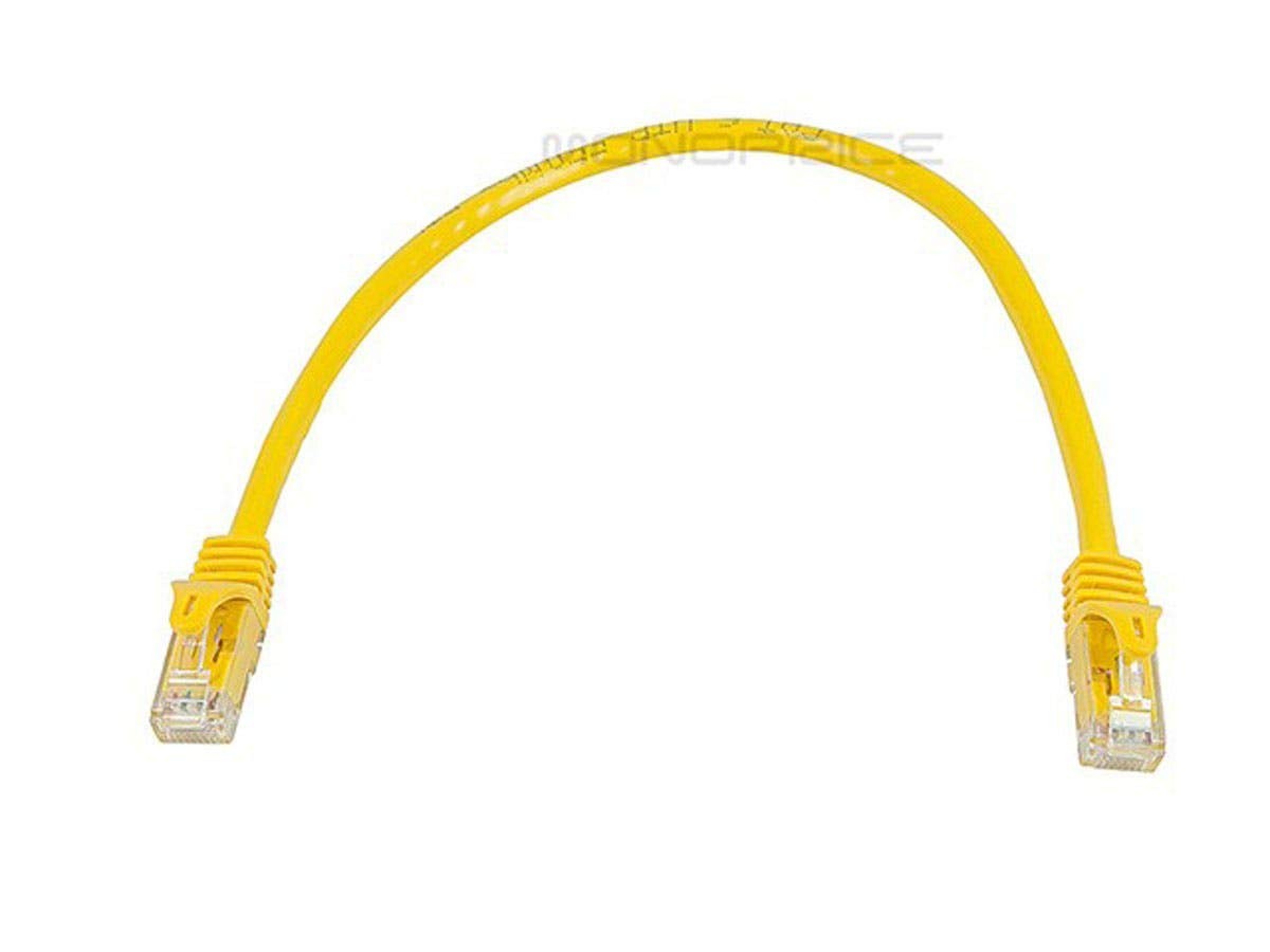 1FT Cat 6 Yellow Patch Cord Flexboot Ethernet Cable UTP Network Cord Patch Cable