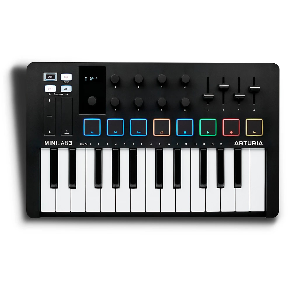 Arturia MiniLab 3 Hybrid Keyboard Controller Black