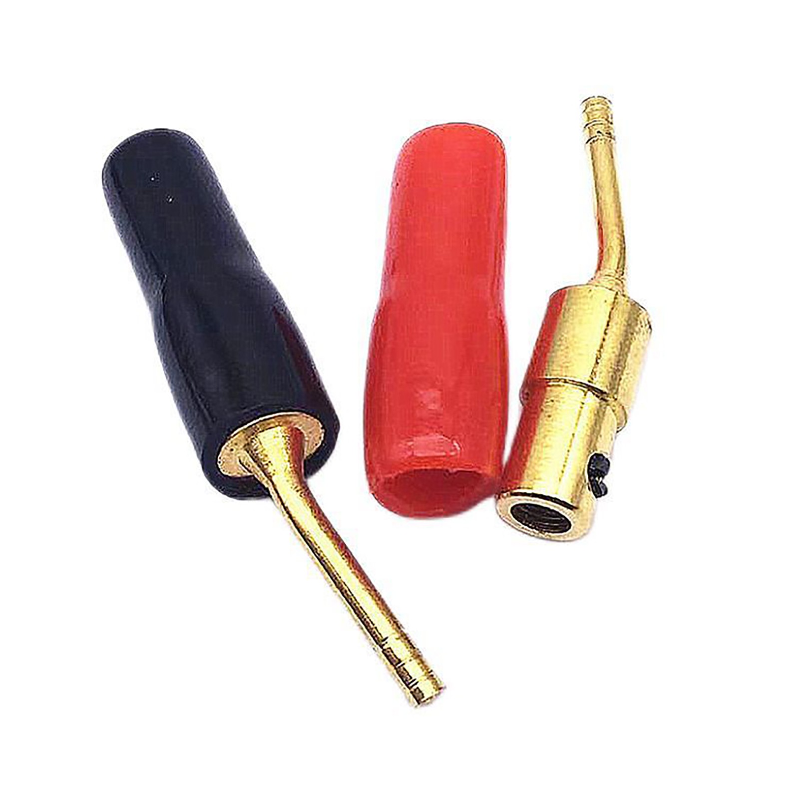 8Pcs Pure Copper Gold Plated 2mm Pin Banana Plug HIFI Speaker Cable Connector