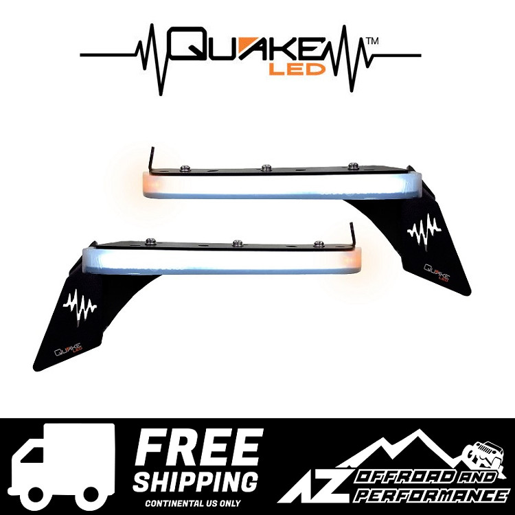 Quake LED Slim Fender Chop Kit DRL Sequen Turn Signal Lights for JL / JT Rubicon