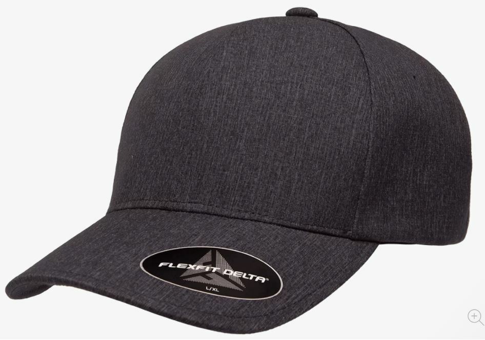 Big 2XL/3XL Carbon Charcoal Delta FlexFit® BIGHEADCAPS®