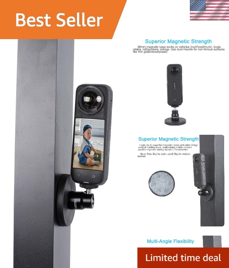 Professional Magnetic Camera Mount with 360° Adjustability – For Action Cameras