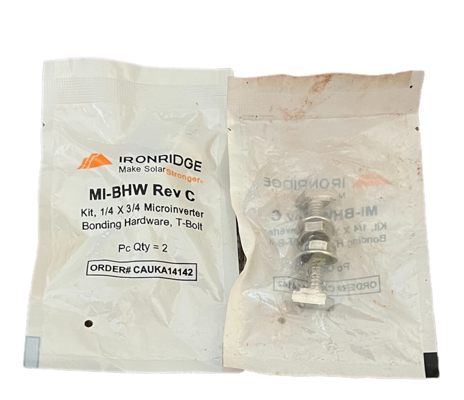 IronRidge MI-BHW Microinverter Bonding Hardware, T-bolt, 2 Piece Kit