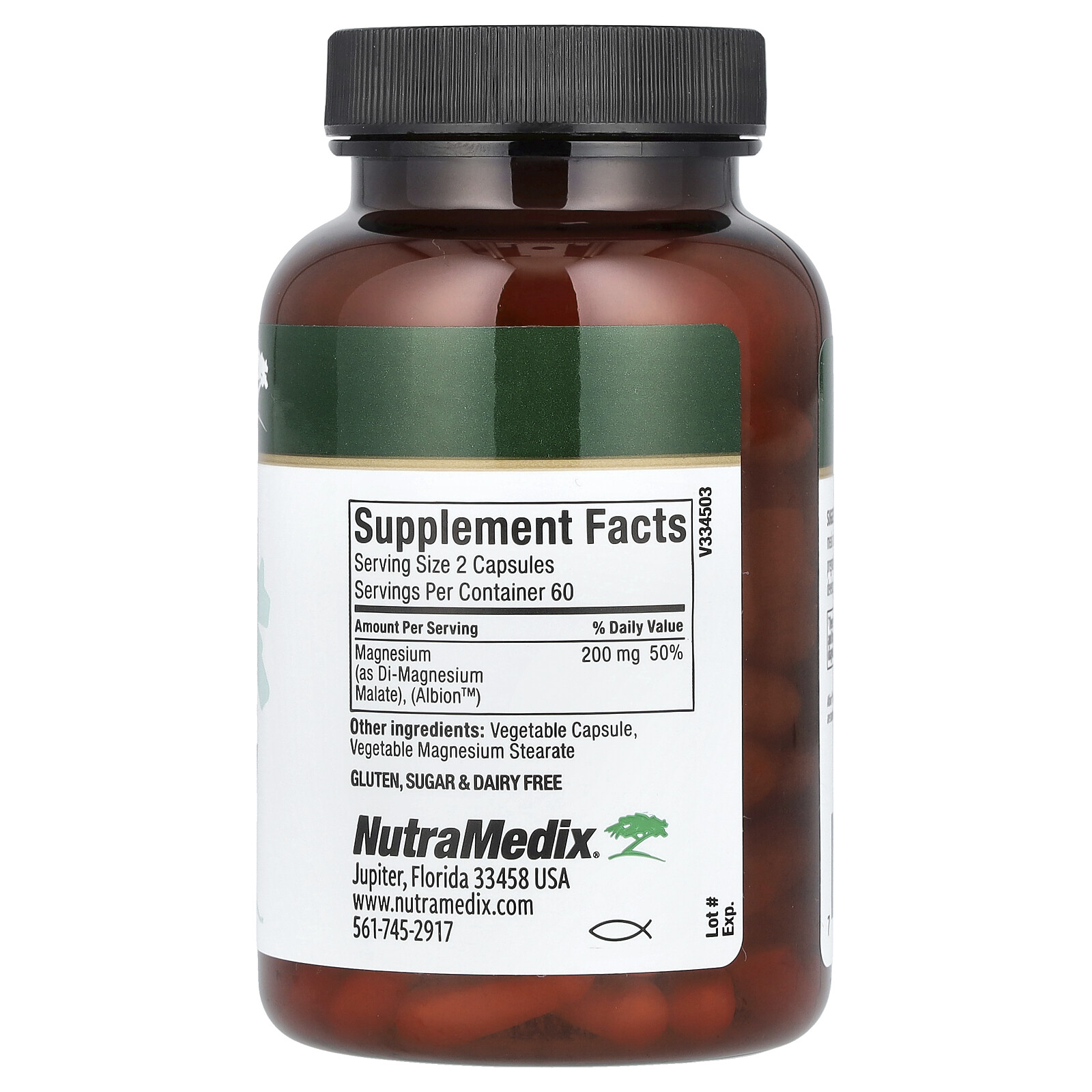 Magnesium Malate, 120 Vegetable Capsules