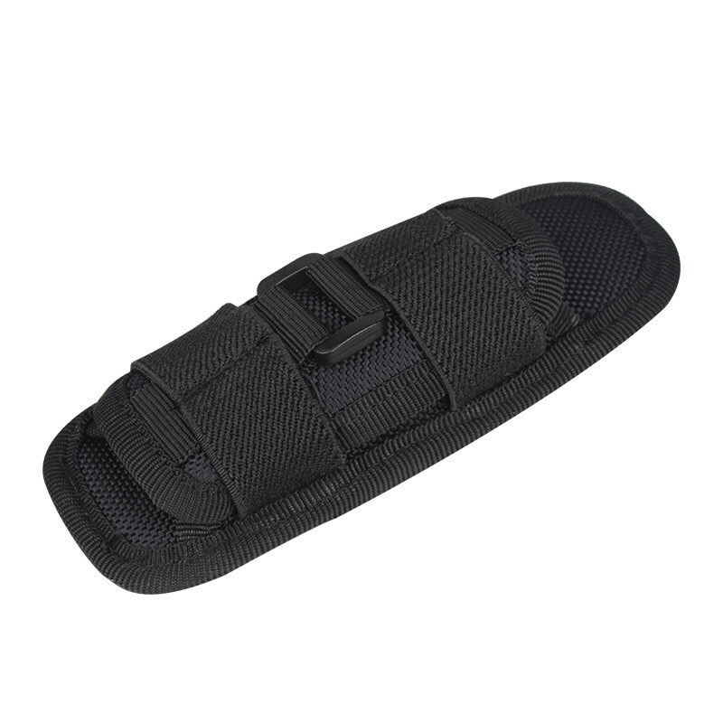 LED Flashlight Lining 360° Rotating Torch Holster Black Nylon Clip