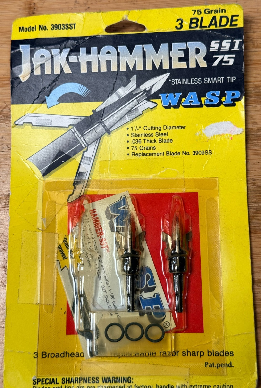 Wasp Jak-Hammer SST 75 Grain Broadhead 2 Pack (1 Missing) #3903SST