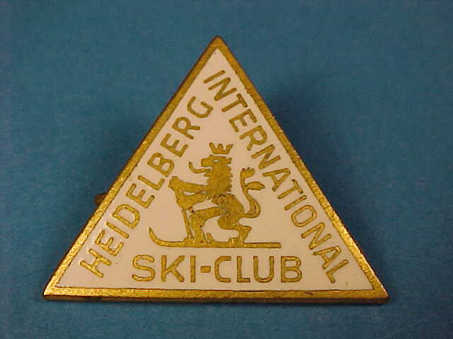Vintage Heidelberg International Snow Ski Club Pin W. Borgas iB Eutingen Germany