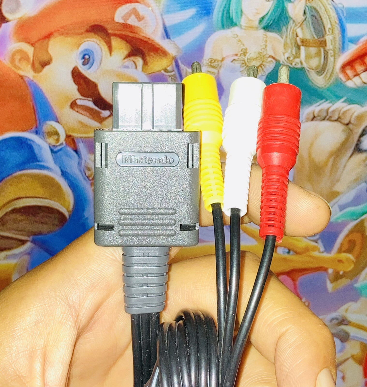 Authentic OEM Genuine Super Nintendo 64 N64 Gamecube SNES Famicom AV Cable
