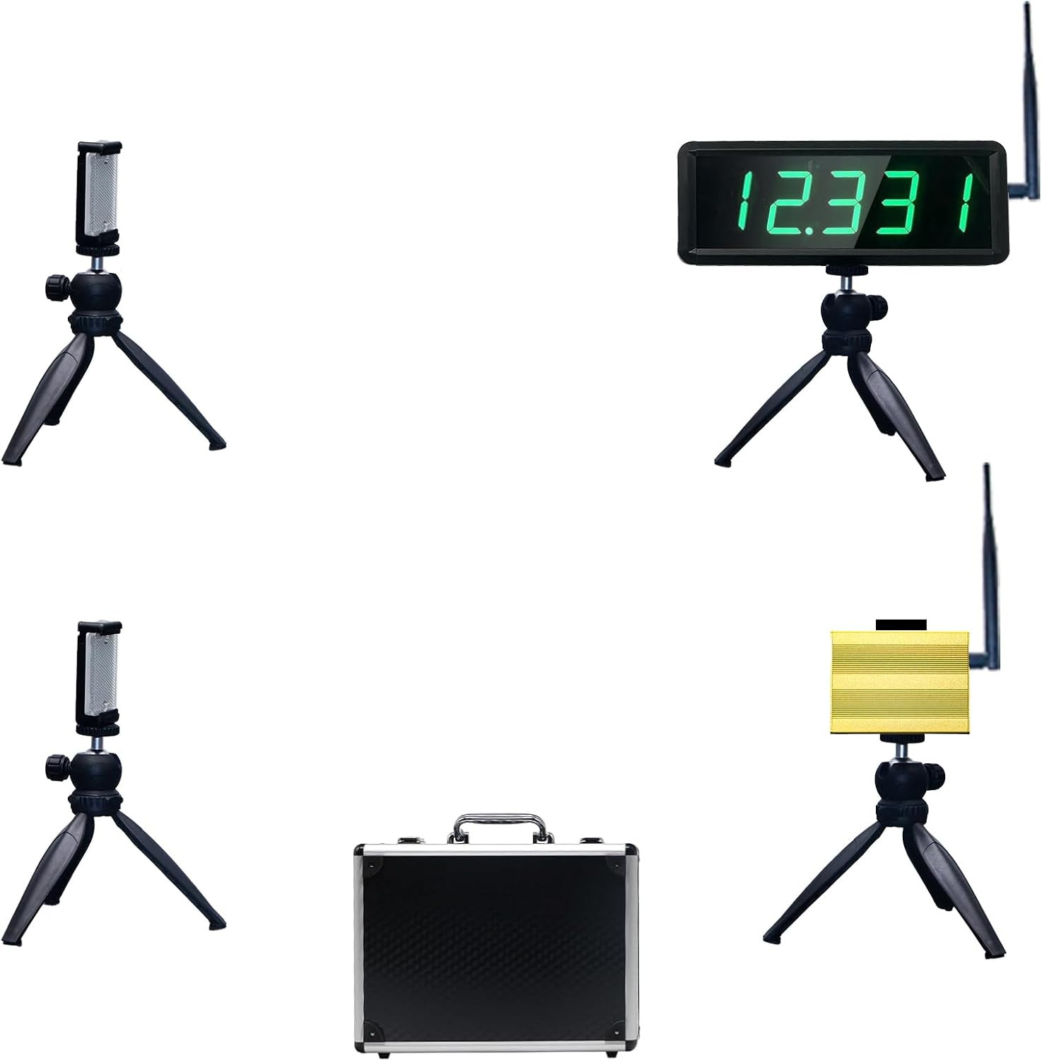 Battery Powered Wireless Laser Timer for Sprints Race Clock Running Stopwatch El