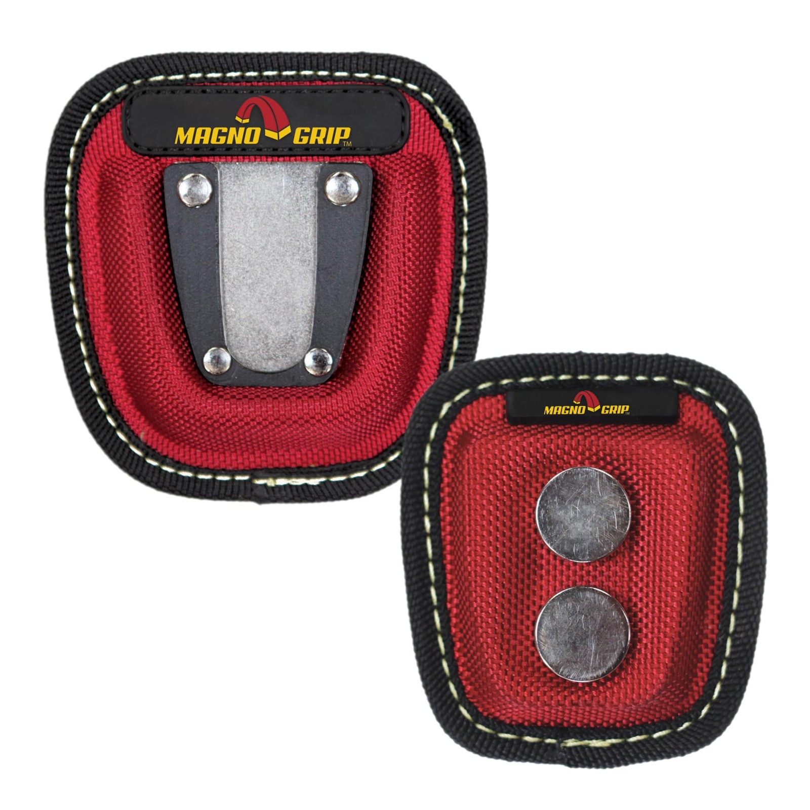 Quick Snap Magnetic Tape Measure Holder Red Tool Belt Clip Hands Free Storage