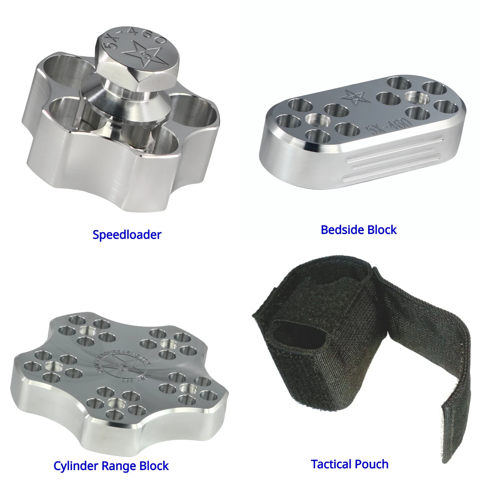 5X-460 [5-Shot .460 S&W] Speedloader, Block, or Pouch - for S&W .460; SHIPS FREE