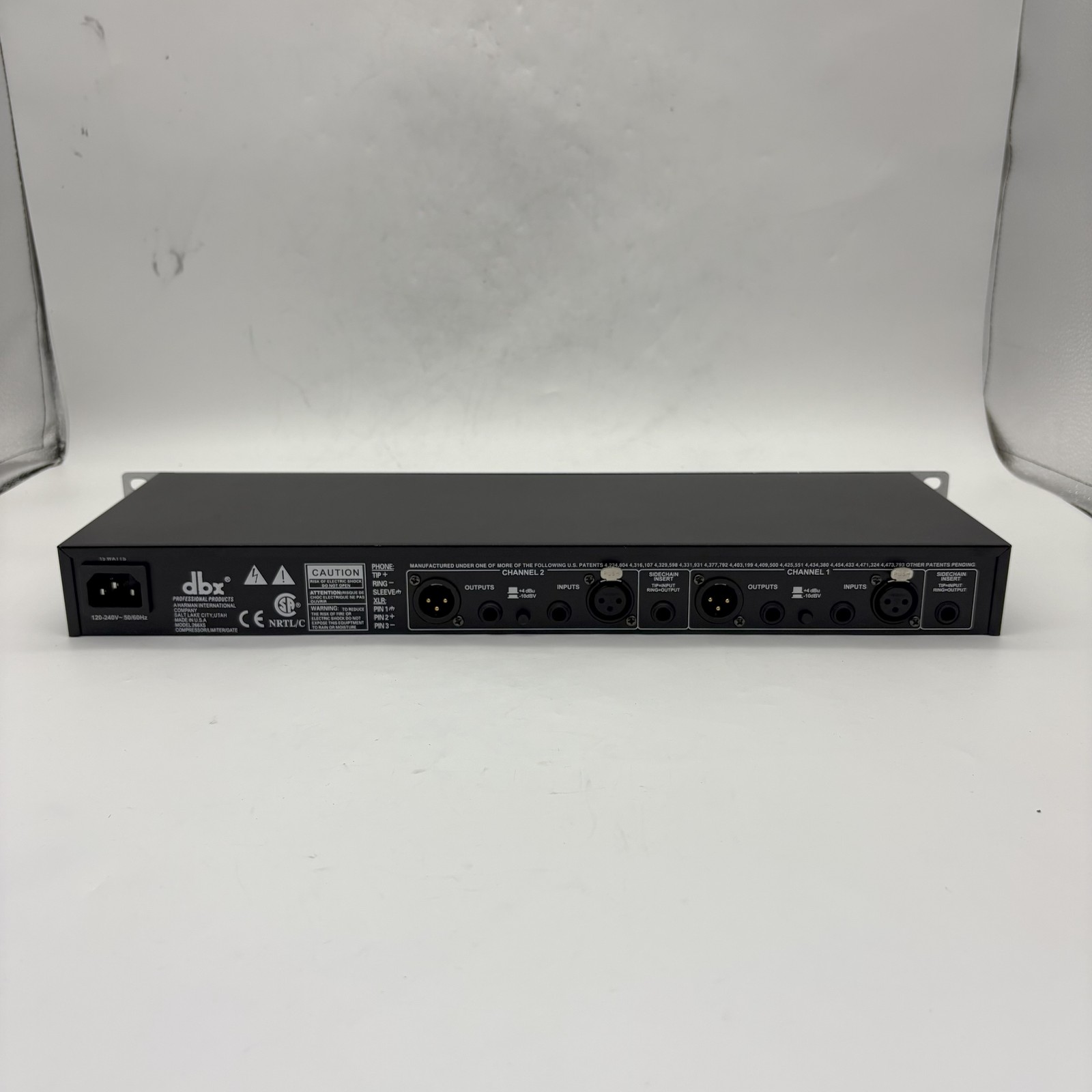 dbx 266xs Dual Channel Compressor Gate Dynamics Processor w/ Side Chain Insert