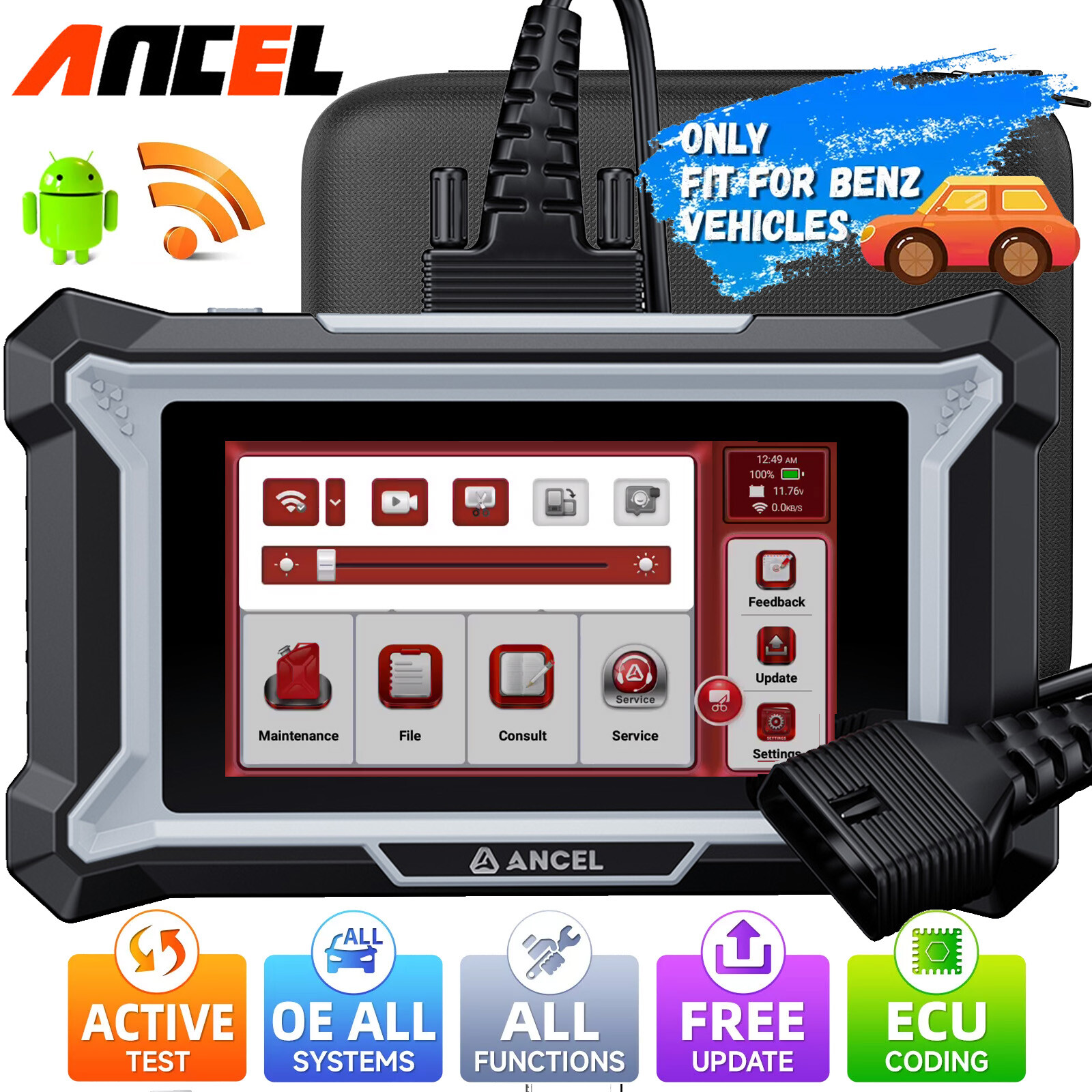 For BENZ Bidirectional ECU Coding All System OBD2 Scanner Diagnostic Tool SAS
