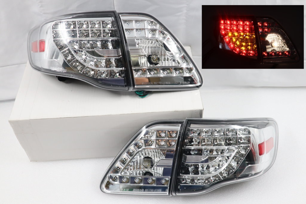 For~2009-2010 2009 2010 Toyota Corolla Altis Chrome LED Brake Signal Tail Light