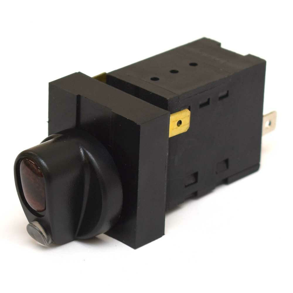 Boat Rotary On/Off Switch | Black / Woodgrain 4 Spade Turn Style