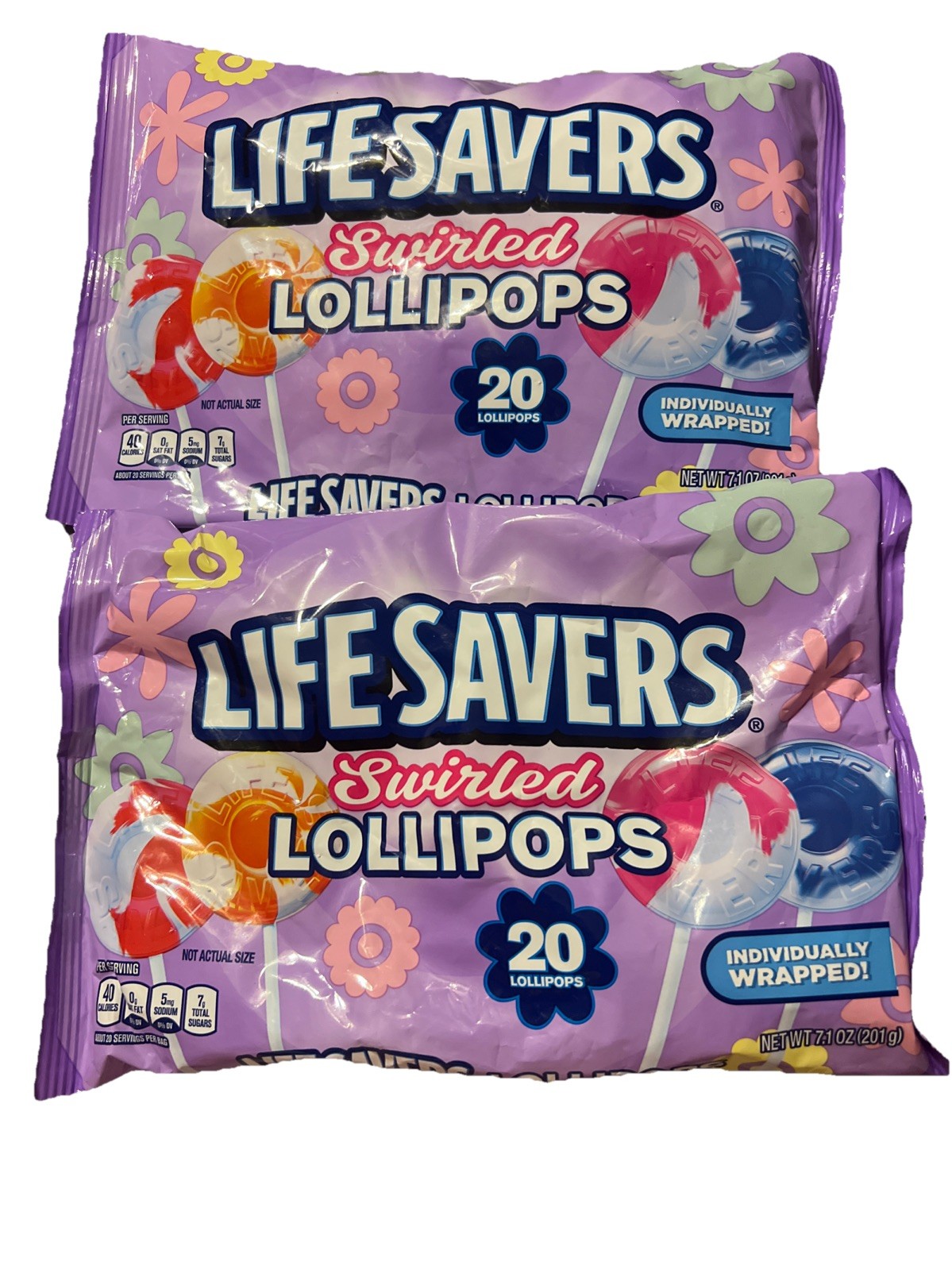 LifeSavers Swirled Lollipops 2 Bags of 20 each, Individually Wrap, Best By 11/28