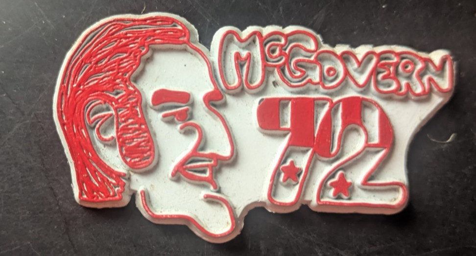 McGovern 72 Red White Political Campaign Refrigerator Magnet