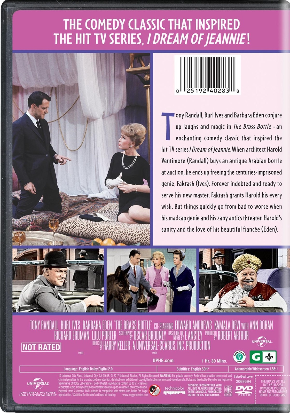 The Brass Bottle DVD Edward Andrews NEW