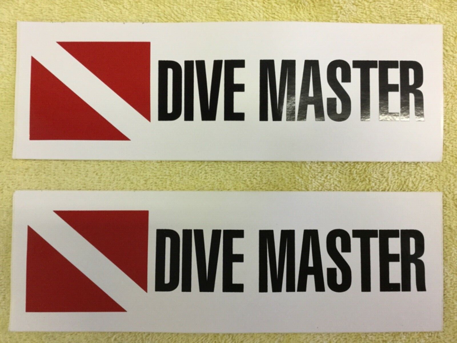 DIVEMASTER Stickers - U will receive 4 Total - 9 3/4 X 3"