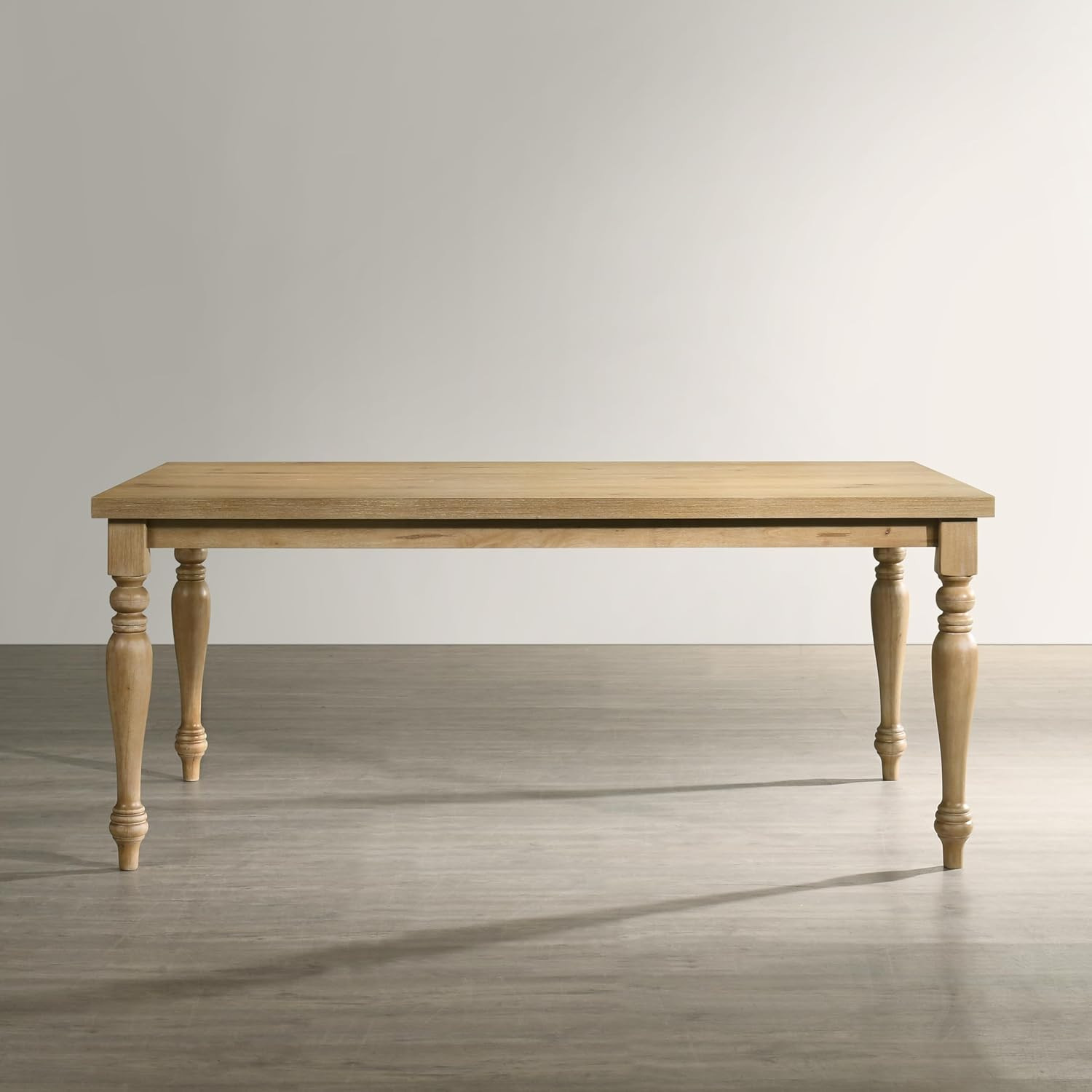 Verta 7-Piece Dining Table with 6 Cross Back Dining Chairs, Light Oak Finish