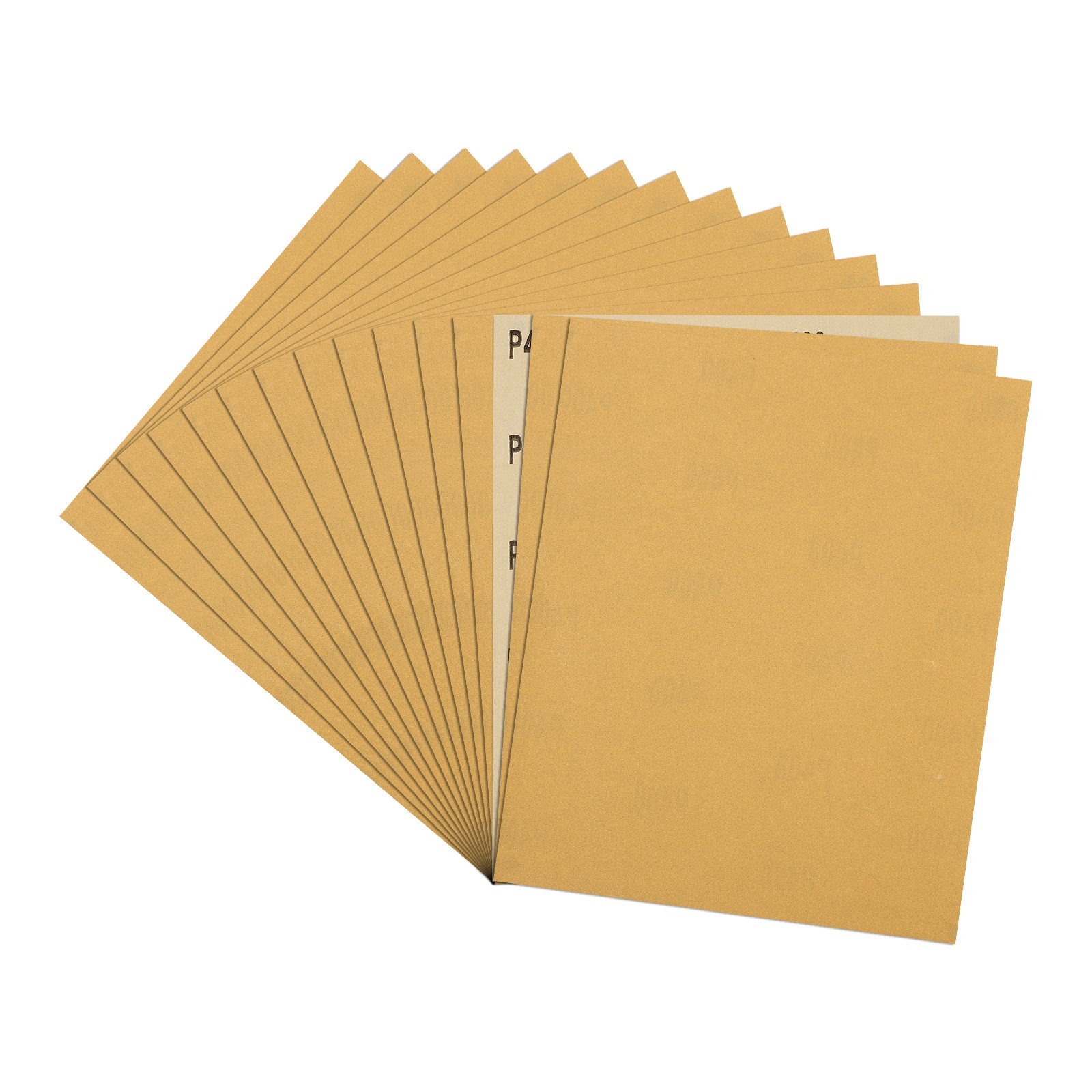 Sandpapers (9" x 11"/229mm x 279mm) 15 Sheet, 400 Grit Gold Sand Paper