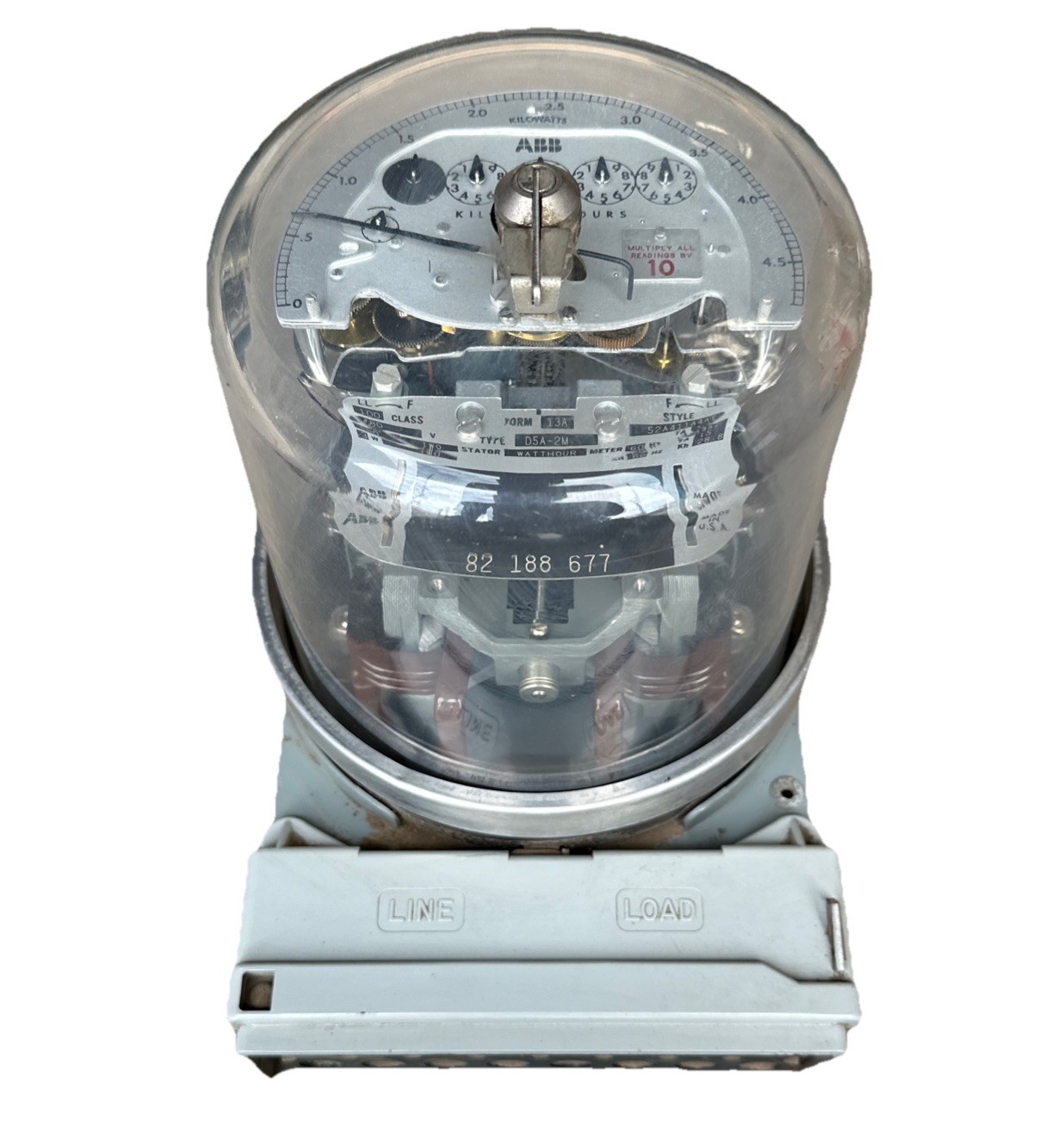 🔴ABB D5A-2M WATTHOUR METER (KWH) 52A411A4A1 100 Class 480V 3W Two Stator‼️