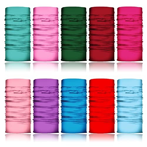 10 Pcs Neck Gaiter Face Mask,Hiking Gaiters for Women Fishing Neck Gaiter Top
