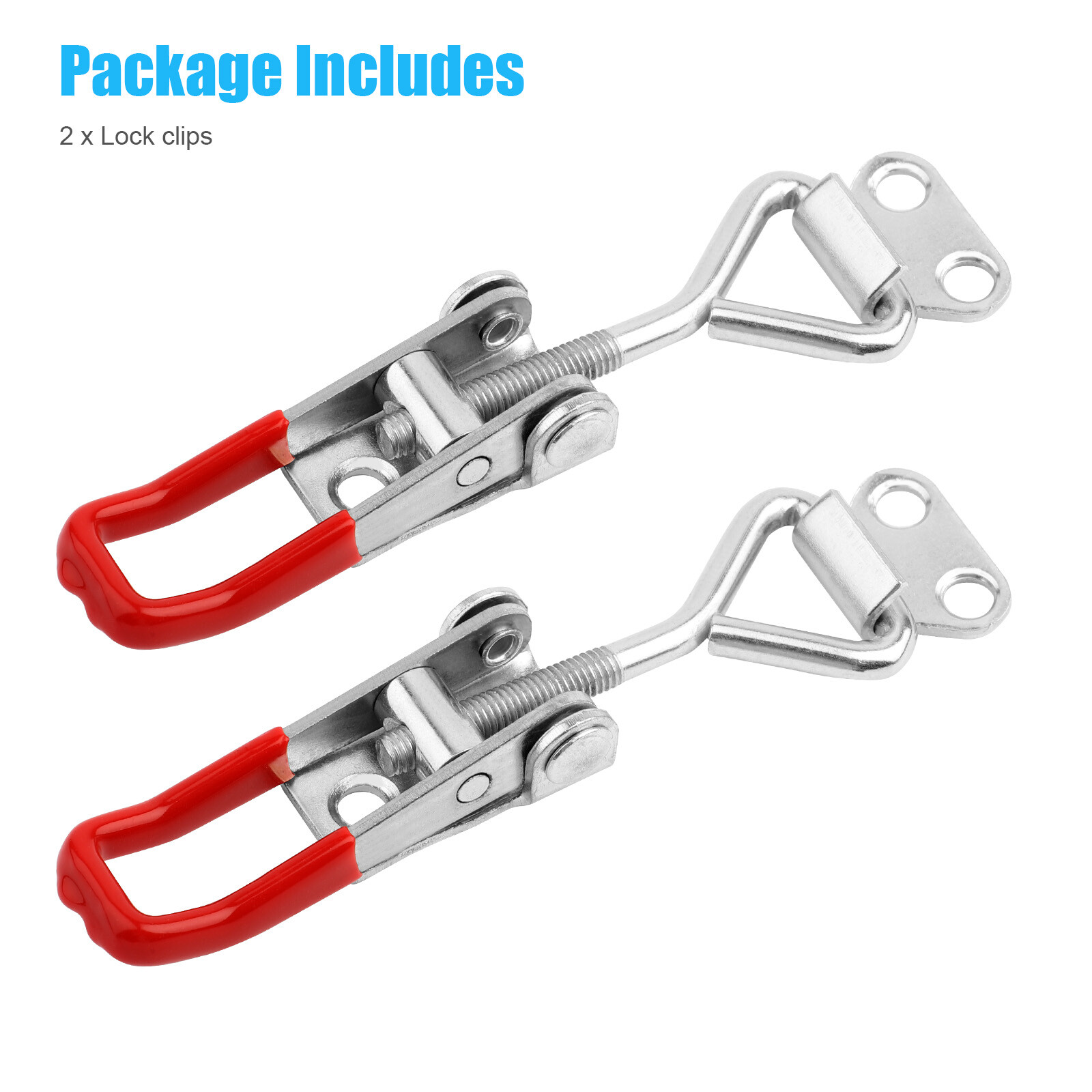 2pcs Heavy Duty Toggle Latch Catch Adjustable Lock Clamp Anti-rust Clip for Case