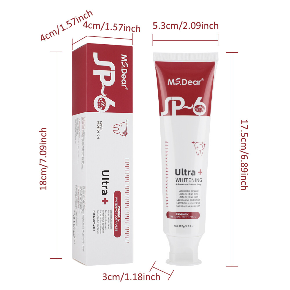 2Pack SP-6 Probiotic Toothpaste,Sp-6 Toothpaste Whitening Quick White Toothpaste