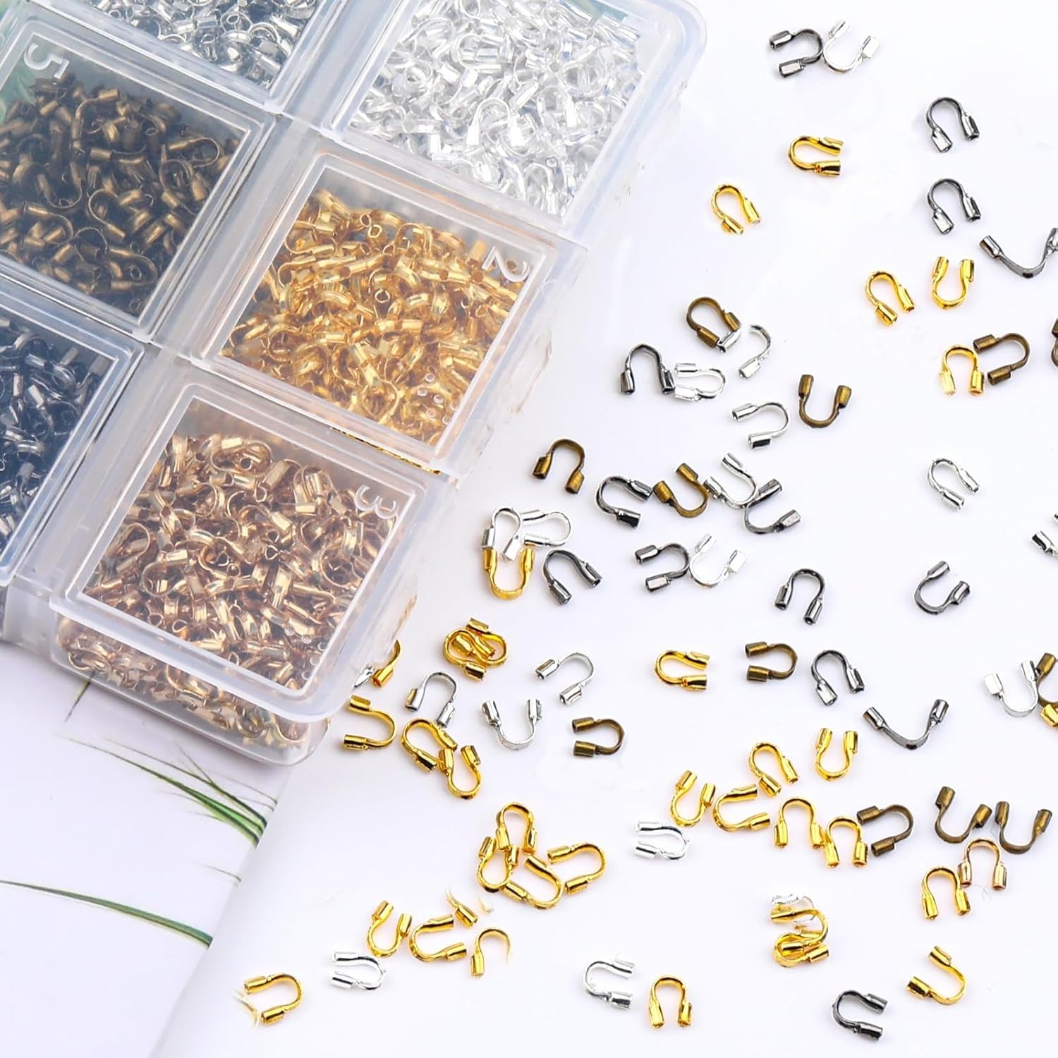 600 Pcs Brass Wire Guardian U-Shape Cable Protector Brass Wire Protector for ...