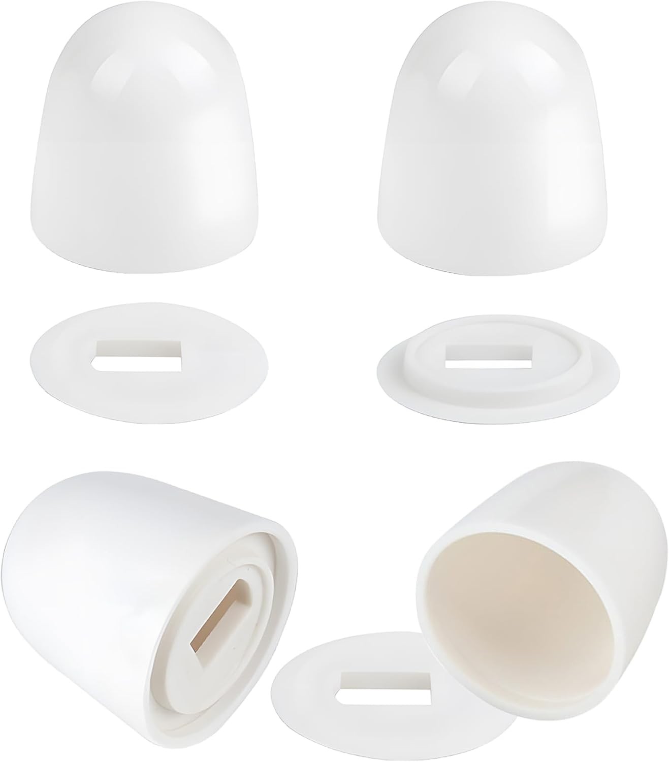 4 Packs White Toilet Bolt Caps, Toilet Bolt Covers Are Suitable for A Variety of