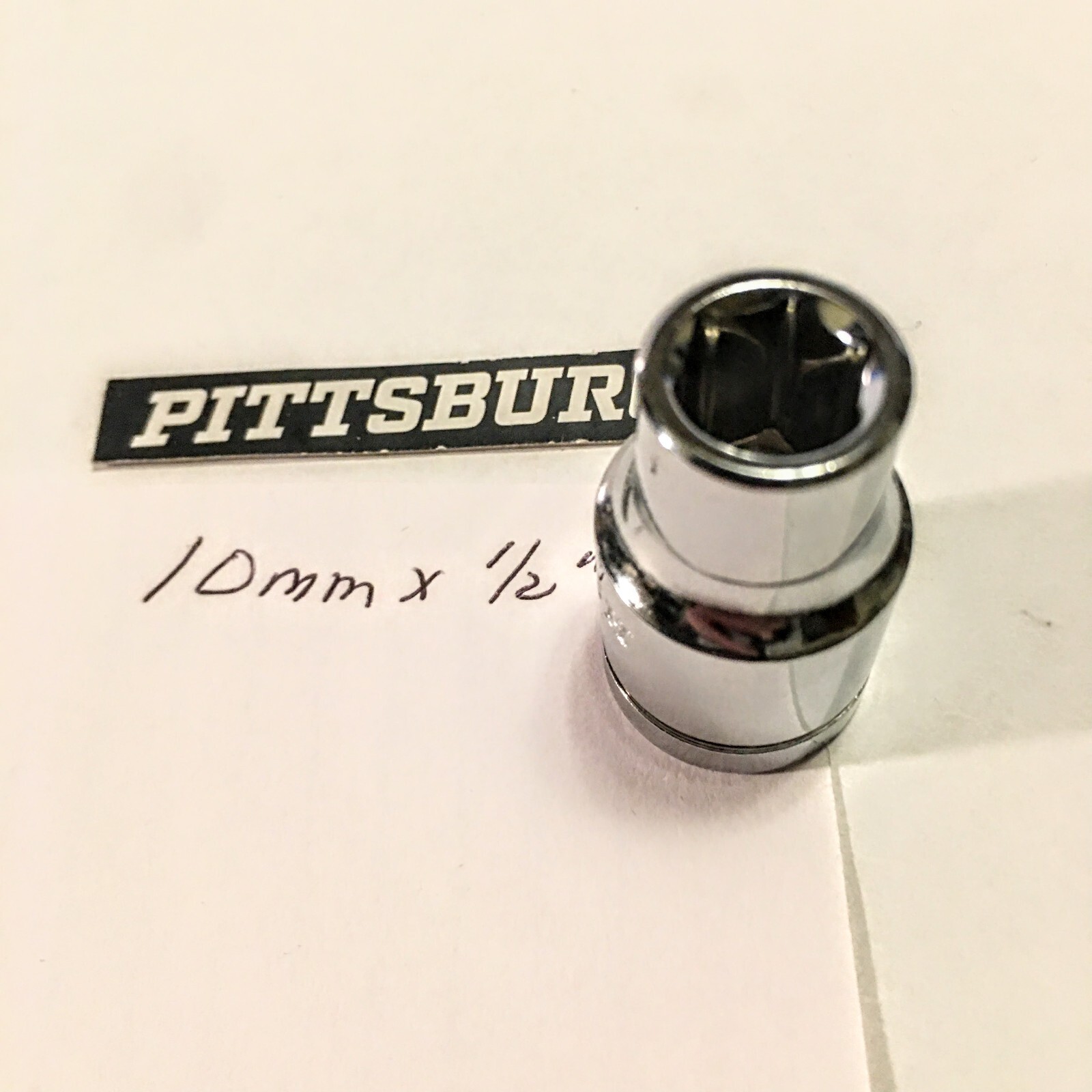 Pittsburgh  10 mm x 1/2" Dr  Socket 6 Point  Free USA Shipping