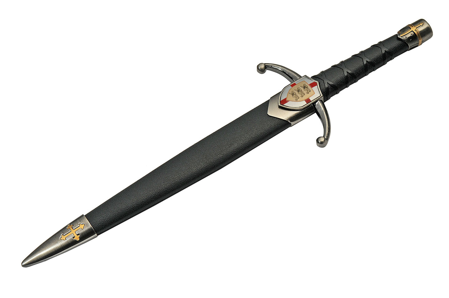 Dagger | 15" Overall Ceremonial English Flag Royal Crusader Knight - NO EDGE