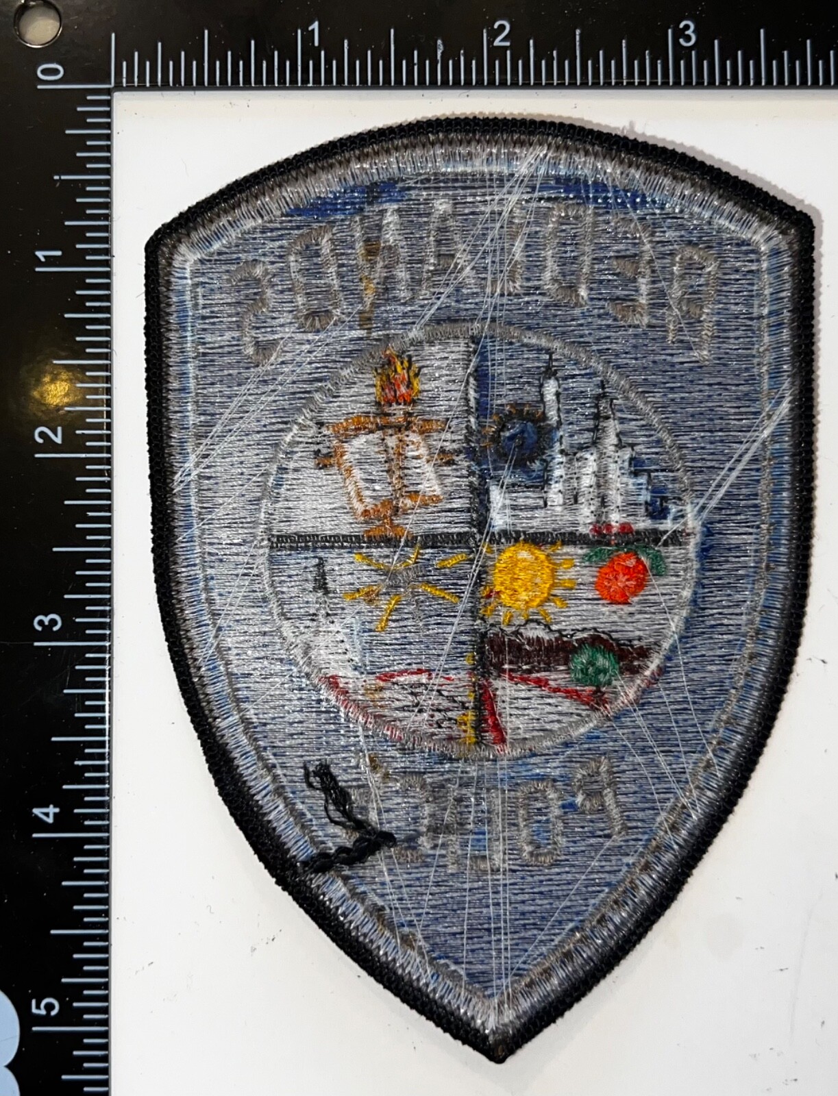 VINTAGE OBSOLETE Redlands CA California Police Patch