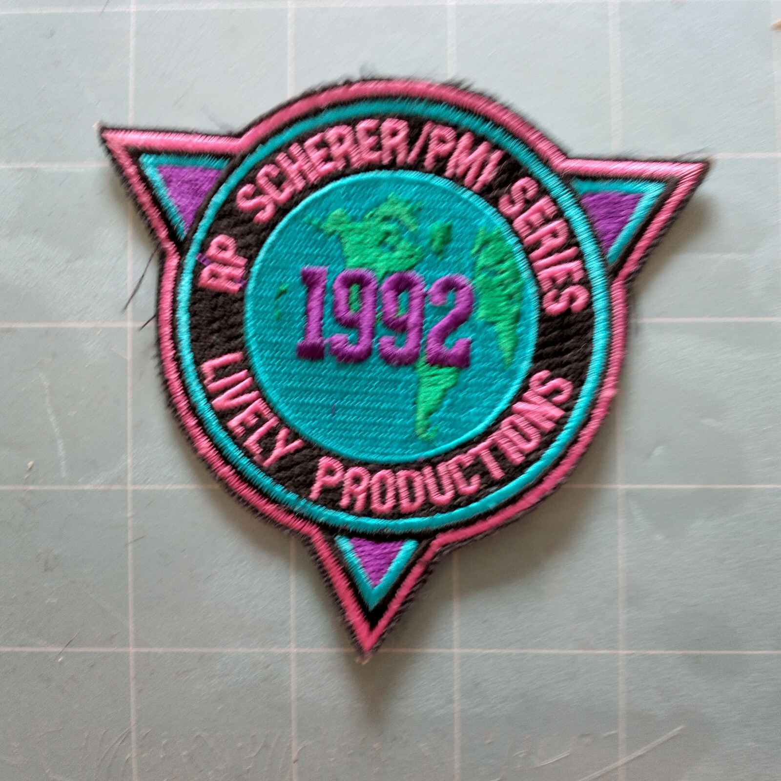 RP Scherer PMI Series 1992 Lively Productions Event Patch size 3.5x3.5
