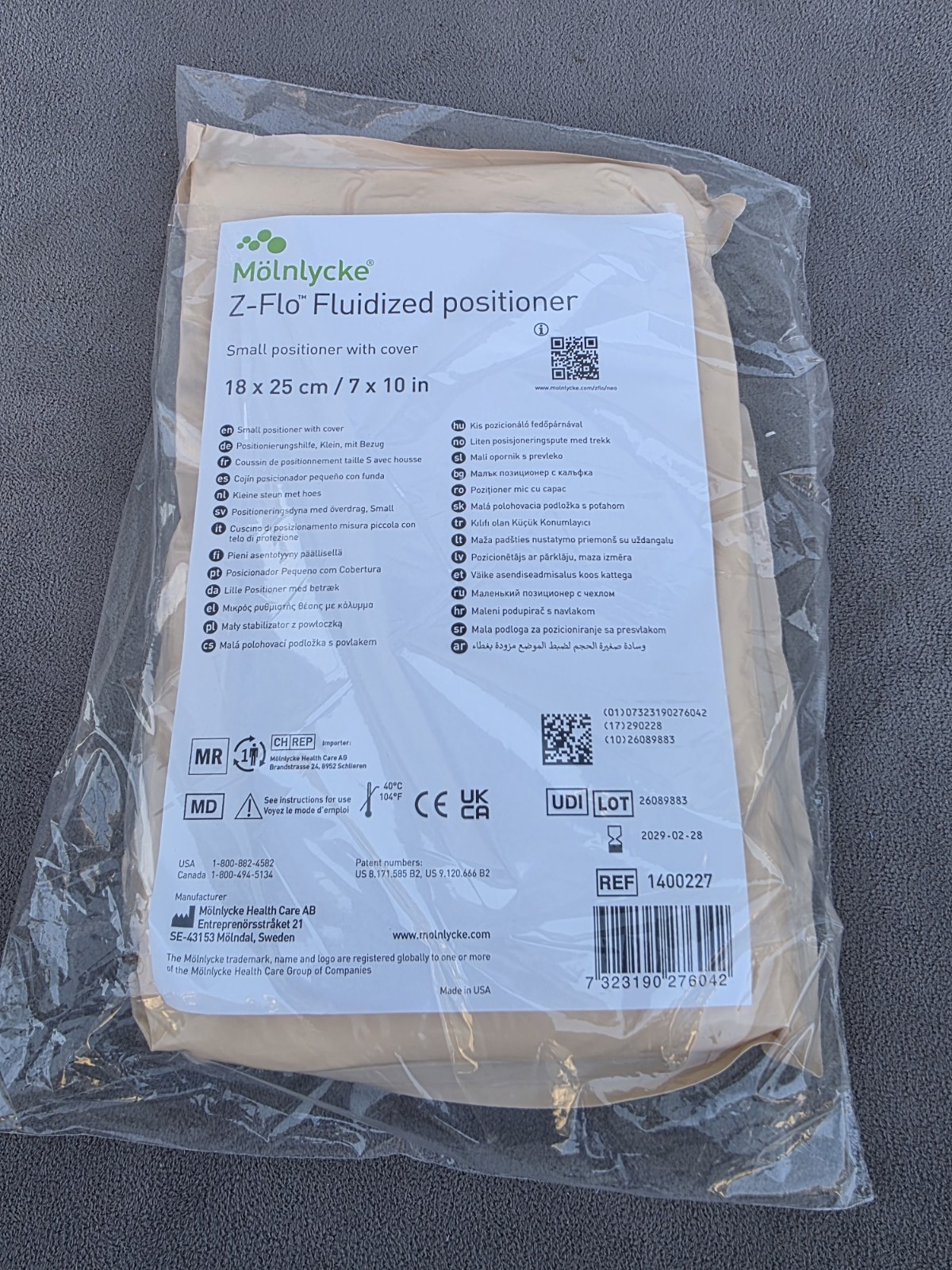 Molnlycke Z Flo Fluidized Positioner  7 x 10", 1400227, New Sealed Small Sz